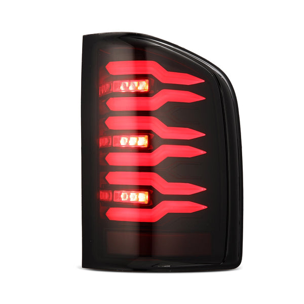 07-13 Chevy Silverado LUXX-Series LED Tail Lights Black-Red - 0