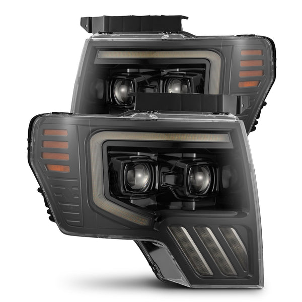 09-14 Ford F150 MKII PRO-Series Halogen Projector Headlights Alpha-Black