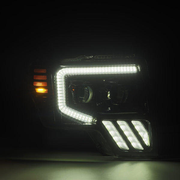 09-14 Ford F150 MKII PRO-Series Halogen Projector Headlights Alpha-Black - 0
