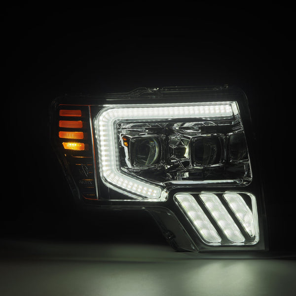 09-14 Ford F150 MKII PRO-Series Halogen Projector Headlights Chrome - 0