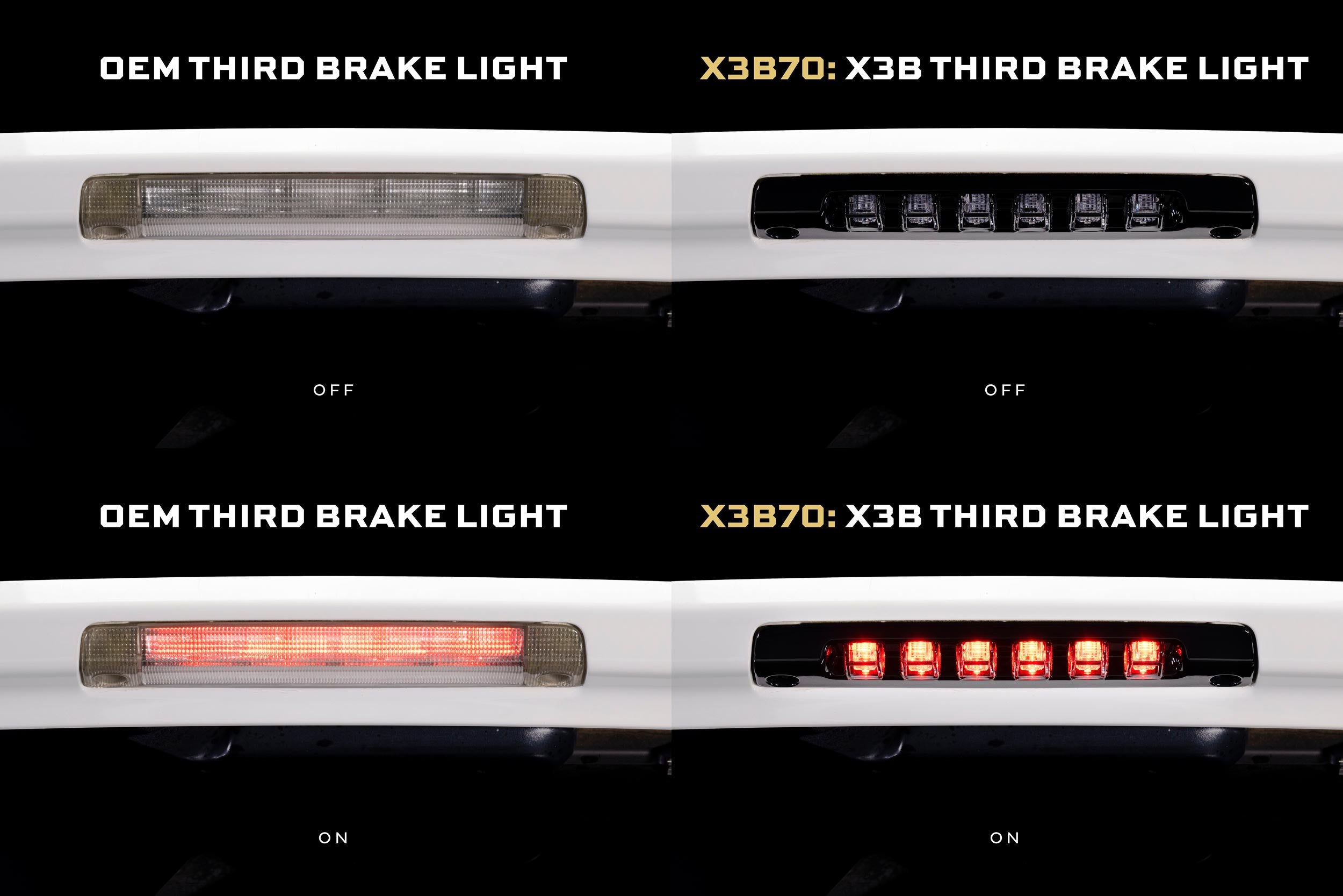 10-24 Toyota 4Runner X3B LED Third Brake Light  ( Clear Lens )