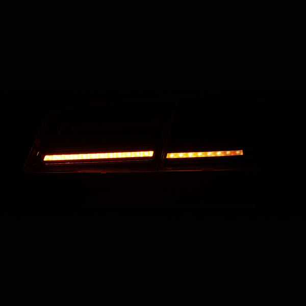 12-21 Tesla Model S LUXX-Series LED Tail Lights Black Red (With Black Trunk Center Piece Replacement)