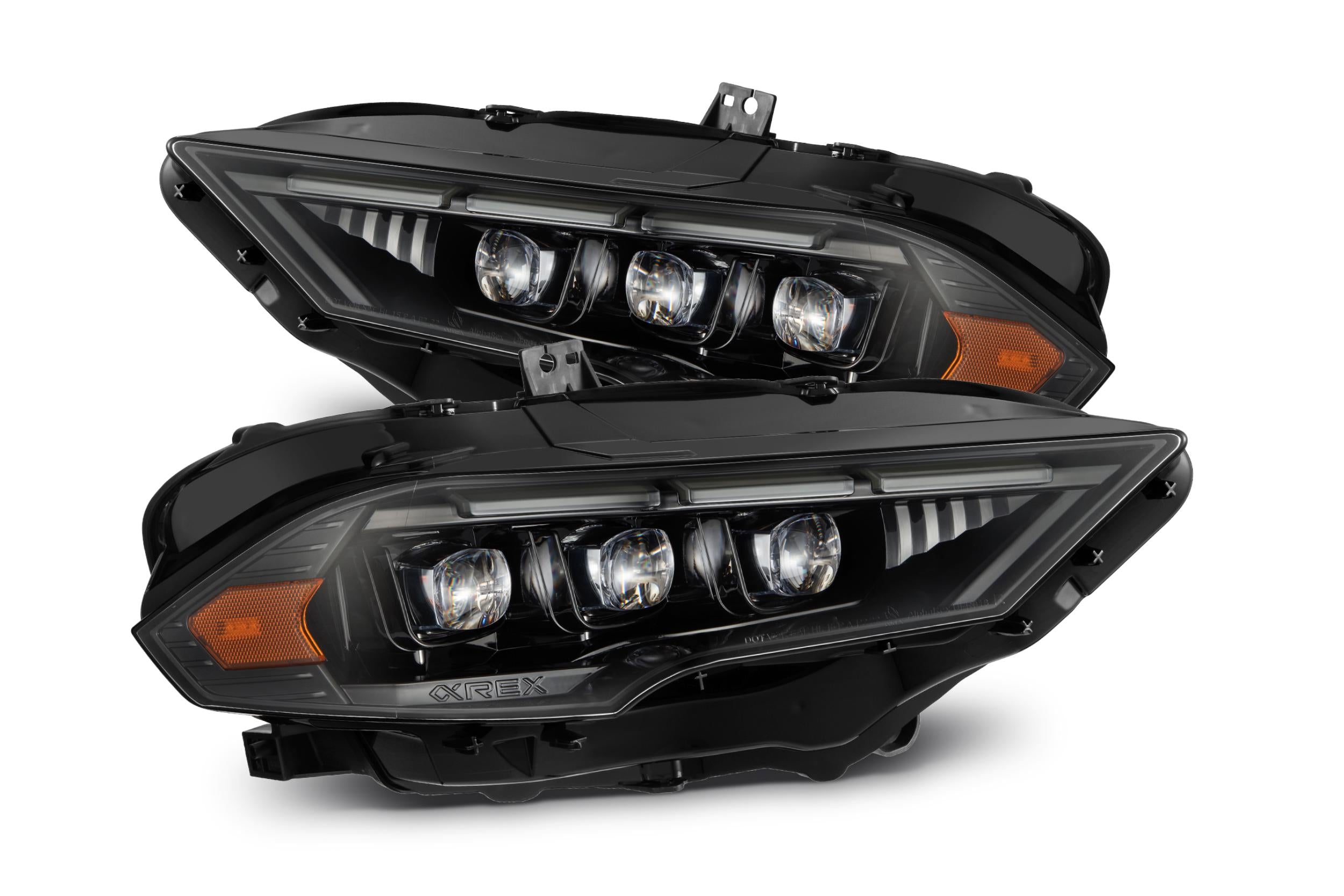 18-23 Ford Mustang MK II NOVA-Series LED Projector Headlights Alpha-Black
