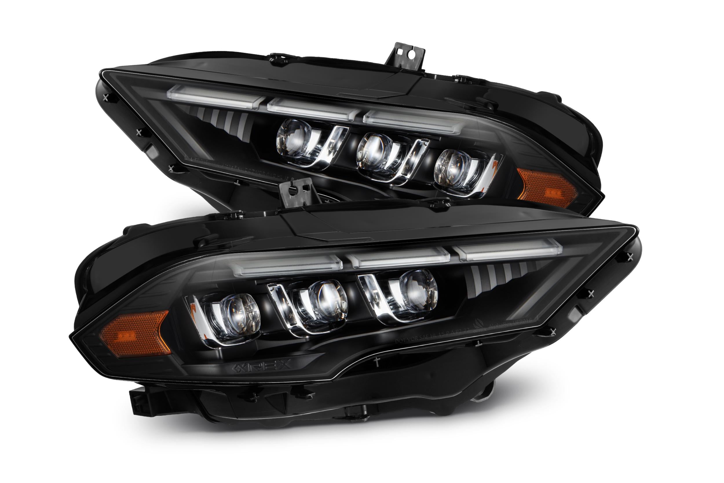 18-23 Ford Mustang MK II NOVA-Series LED Projector Headlights Black