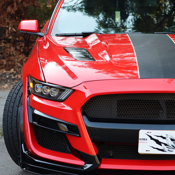 15-17 Ford Mustang/18-20 Mustang Shelby GT350/GT500 NOVA-Series LED Projector Headlights Alpha-Black - 0