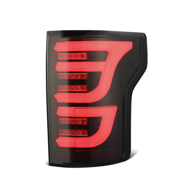 15-20 Ford F150 LUXX-Series LED Tail Lights Black Red - 0