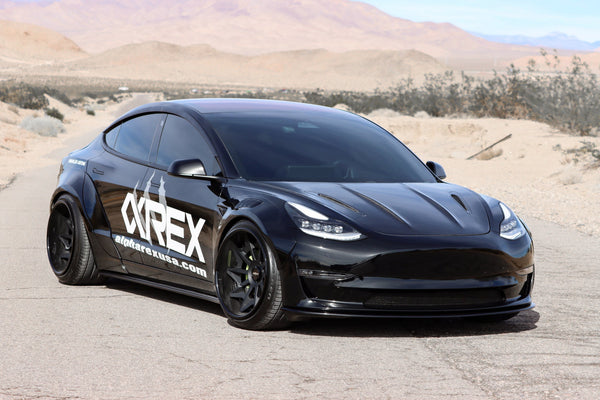 17-23 Tesla Model 3 / 20-24 Model Y NOVA-Series LED Projector Headlights Alpha-Black - 0