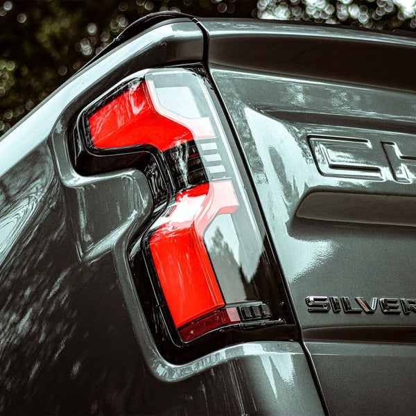19-25 Chevrolet Silverado 1500 / 20-25 Silverado 2500HD/3500HD LUXX-Series LED Tail Lights Black - 0