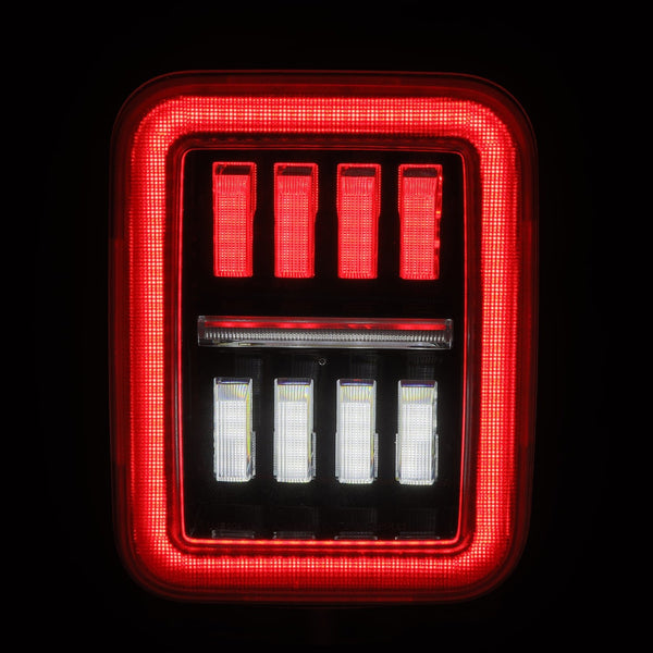 19-25 Jeep Gladiator JT NOVA-Series Prismatic LED Tail Lights Black-Red