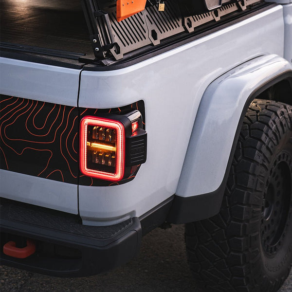 19-25 Jeep Gladiator JT NOVA-Series Prismatic LED Tail Lights Chrome - 0