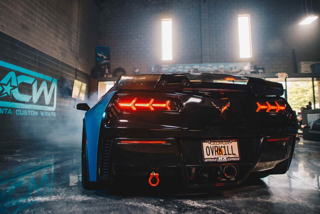 14-19 Corvette C7 XB LED Tail Lights  (Red Lens Lambo) - 0