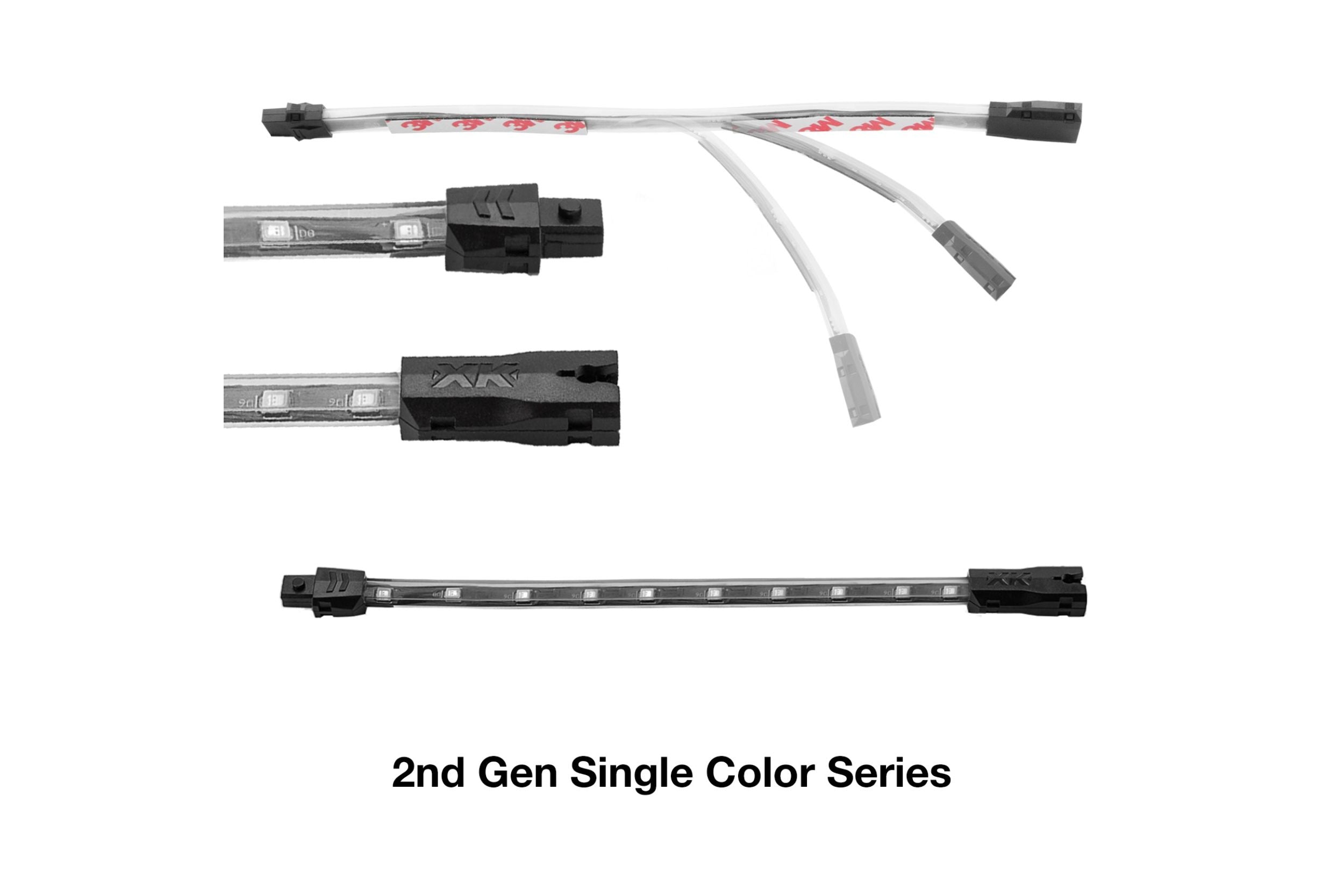 XKGlow 2G LED Strip: Amber / 8in