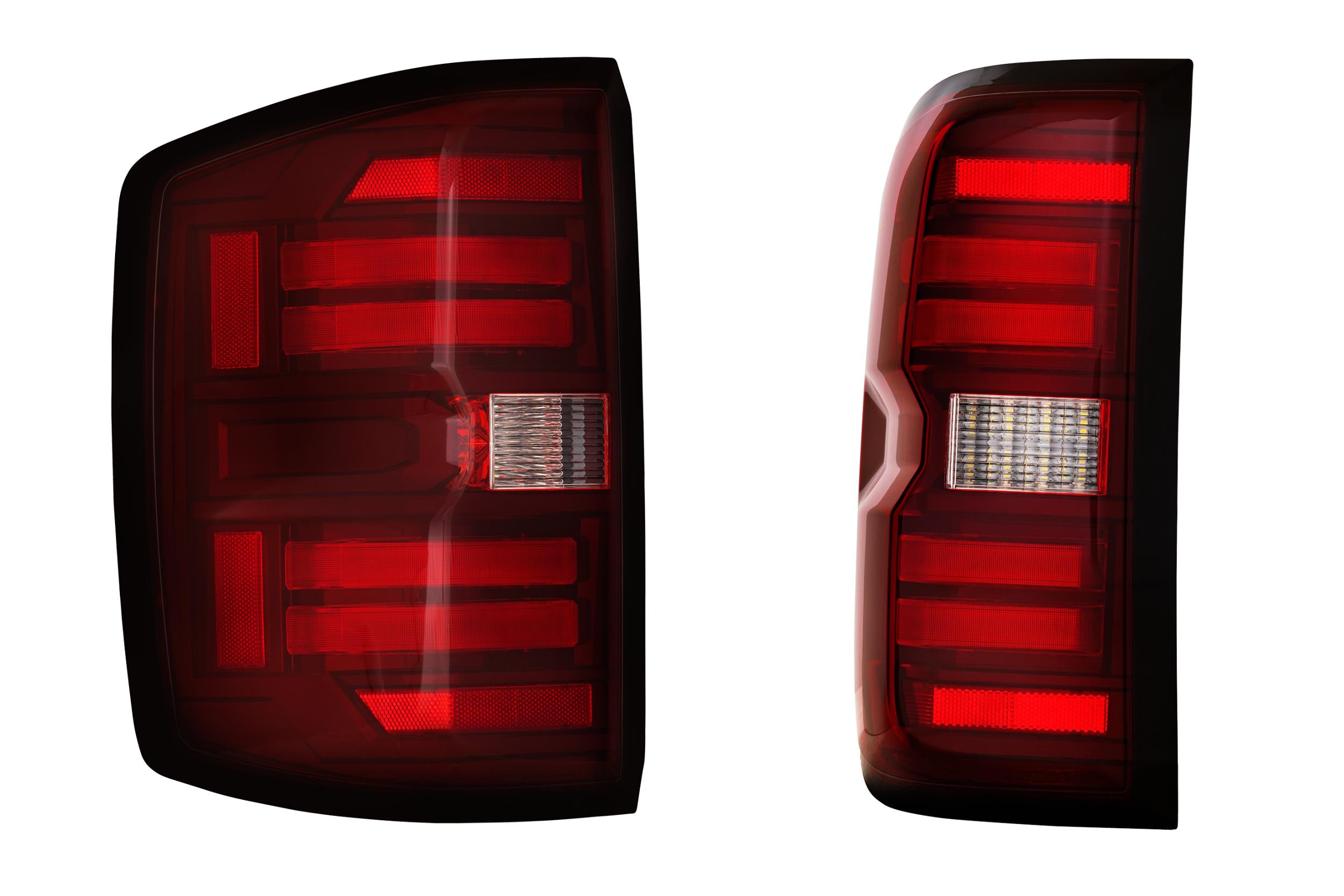 XB LED Tail Lights: Chevrolet Silverado (14-18 / Red Lens / Set)