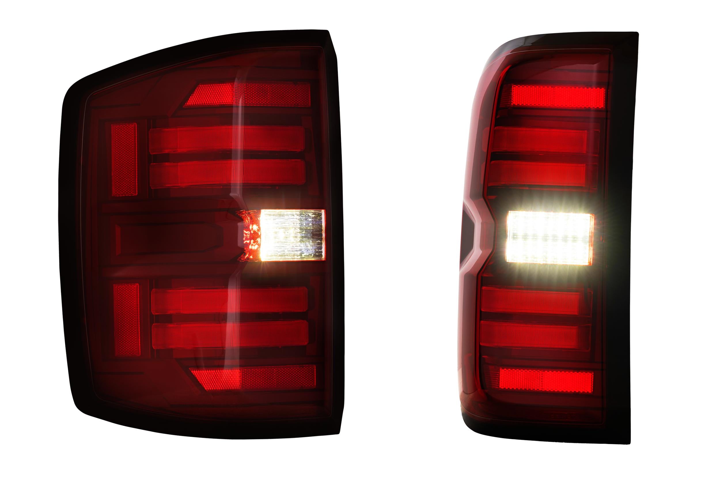 XB LED Tail Lights: Chevrolet Silverado (14-18 / Red Lens / Set) - 0