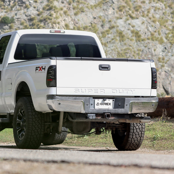 99-16 Ford Super Duty / 97-03 F150 LUXX-Series LED Tail Lights Black - 0