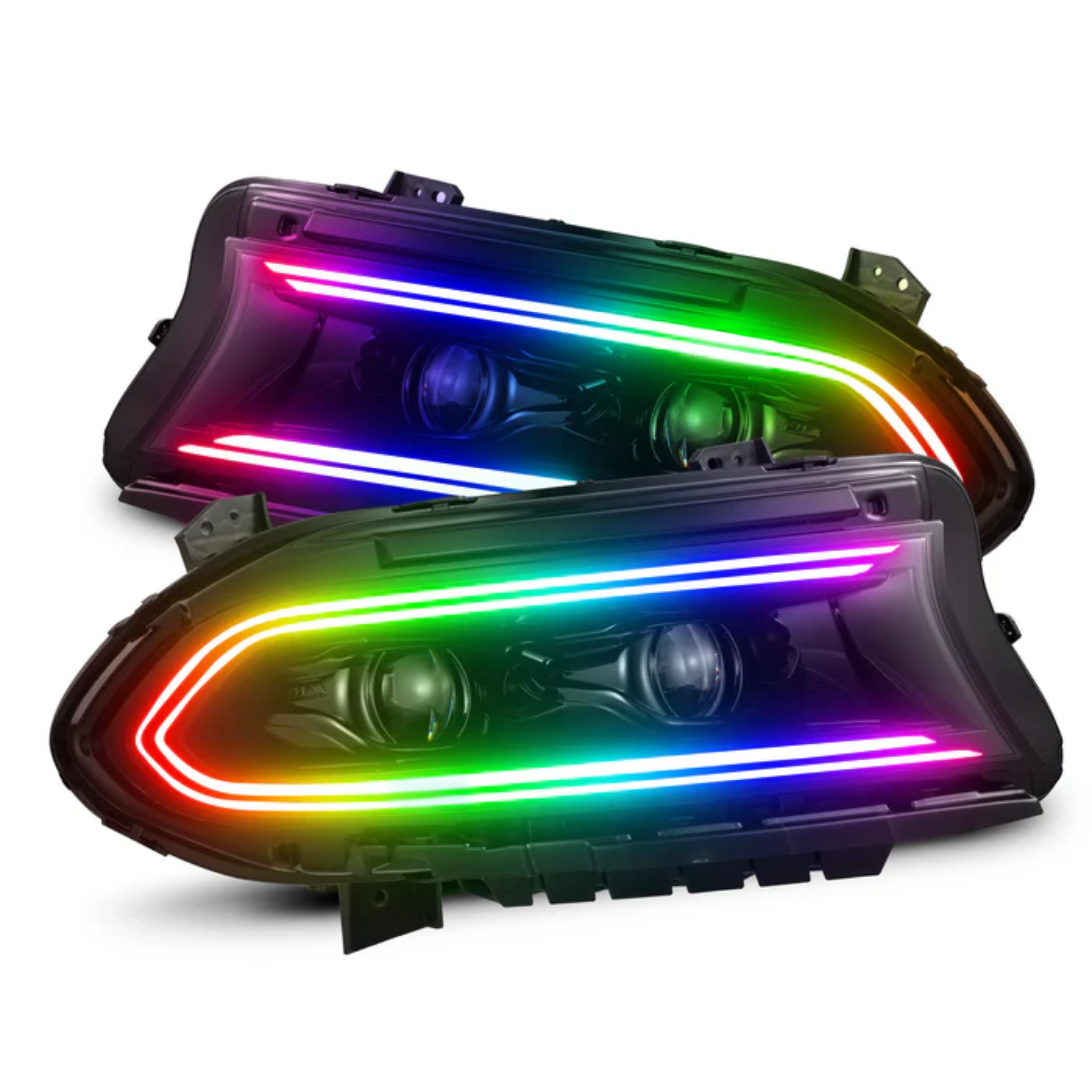 Dodge Charger Multicolor LUXX LED Projector Headlights (2015-2023)