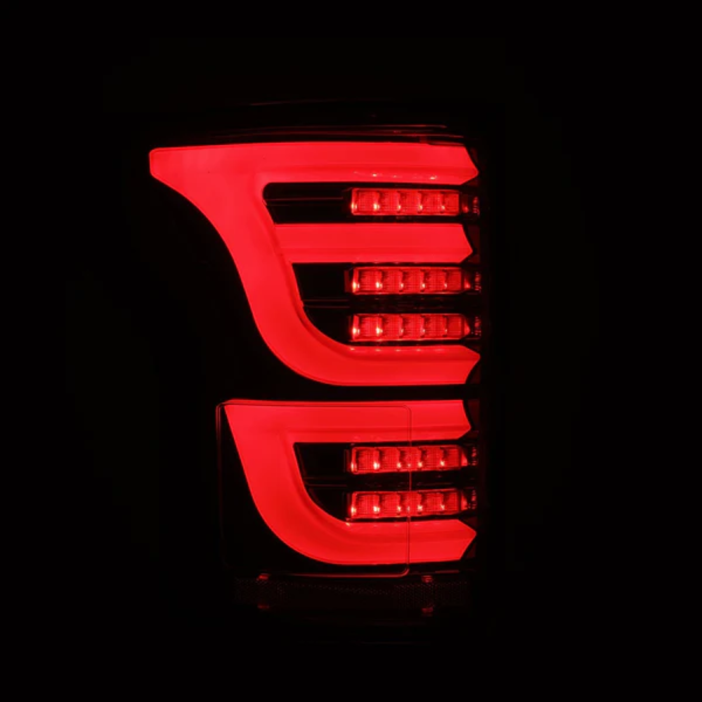 15-20 Ford F150 LUXX-Series LED Tail Lights Black Red