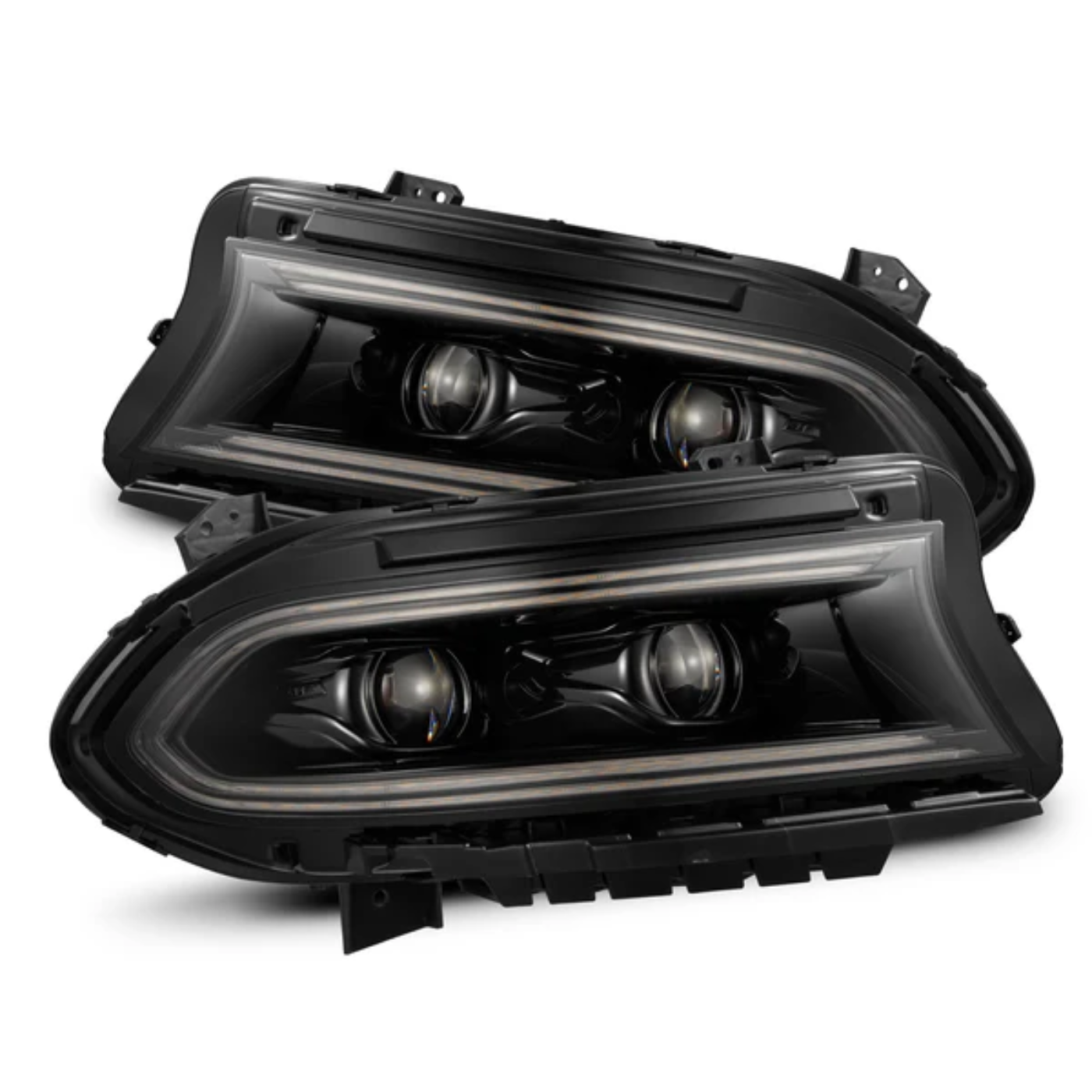 15-23 Dodge Charger LUXX-Series LED Projector Headlights Alpha Black