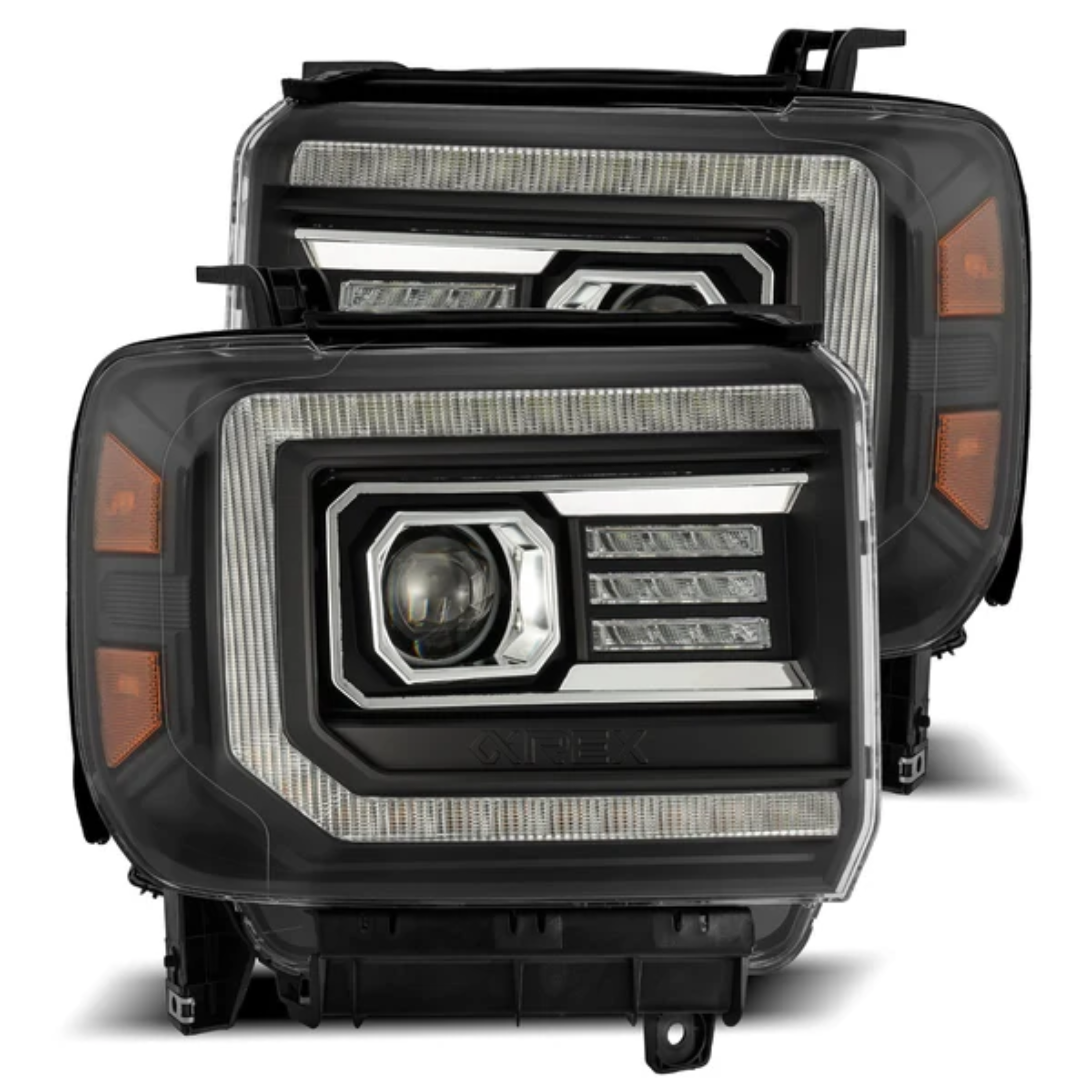 14-18 GMC Sierra PRO-Series Halogen Projector Headlights Black