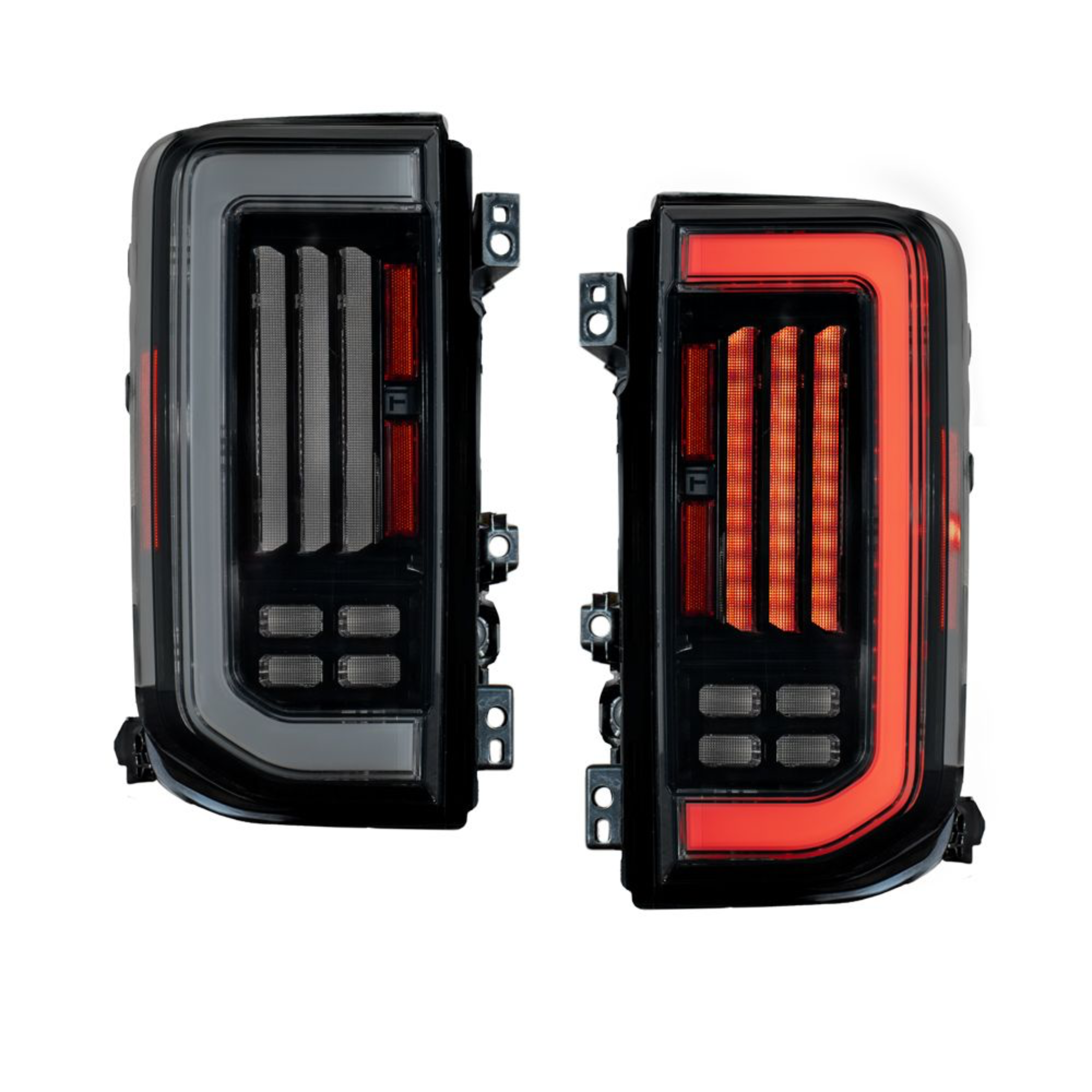 2021-2025 Ford Bronco LED Tail Lights Black - 0