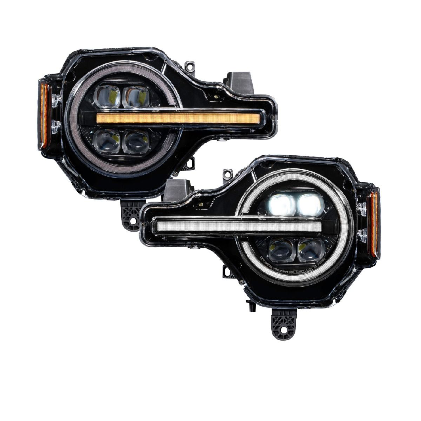 21-25 Ford Bronco NOVA-Series LED Projector Headlights Alpha-black - 0