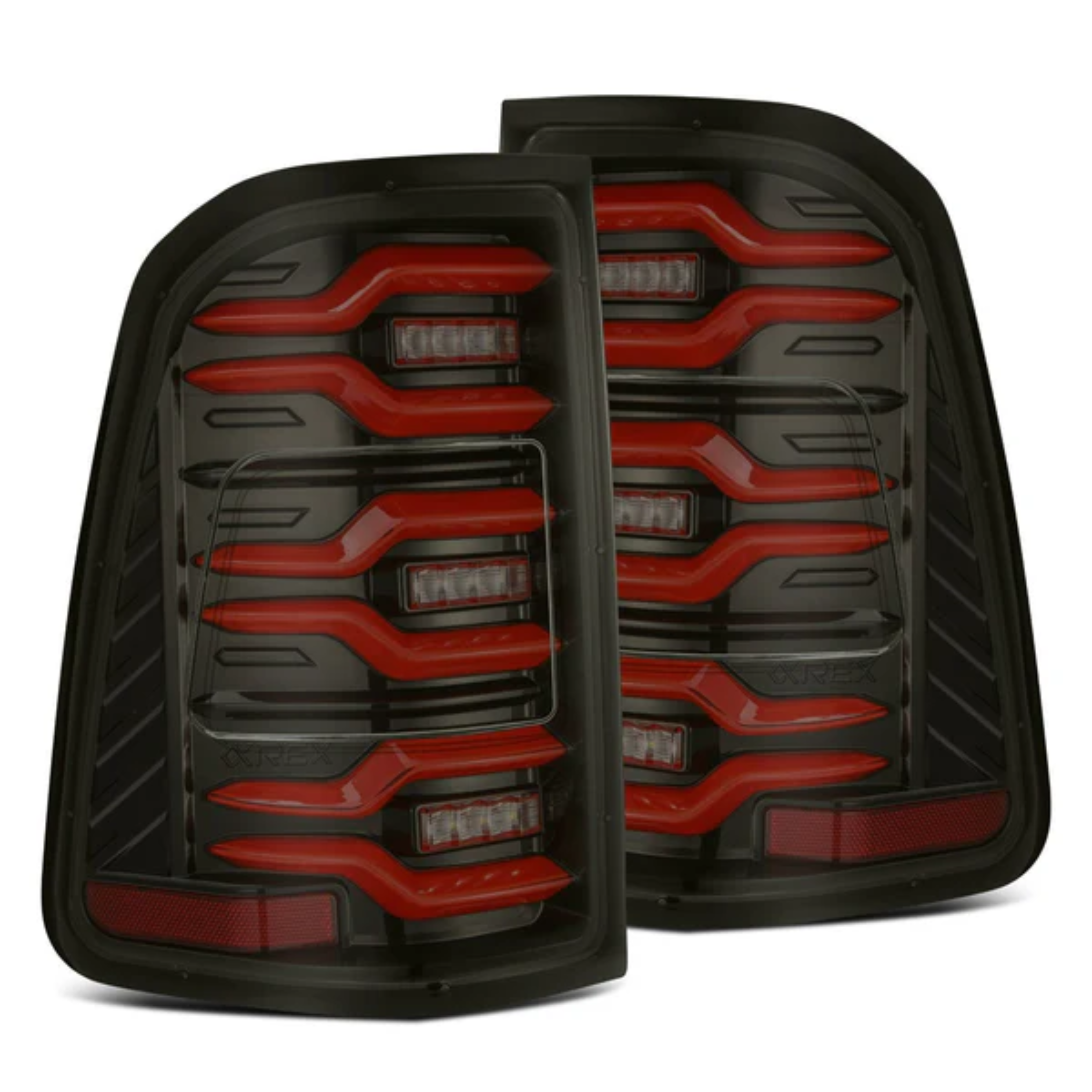 19-24 Ram 1500 LUXX-Series LED Tail Lights Black-Red