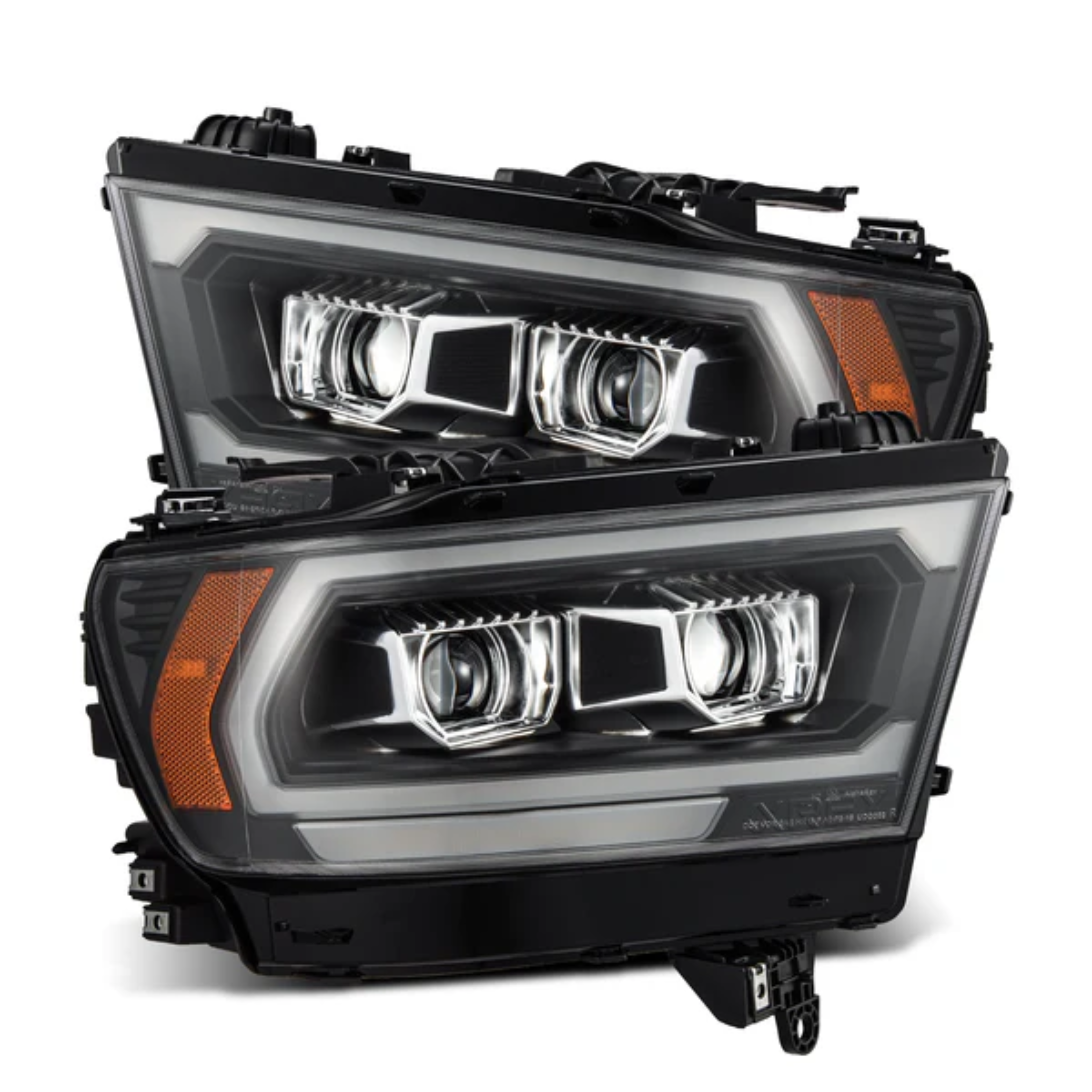 19-24 Ram 1500 (MK II 2500 Style) PRO-Series Halogen Projector Headlights Black