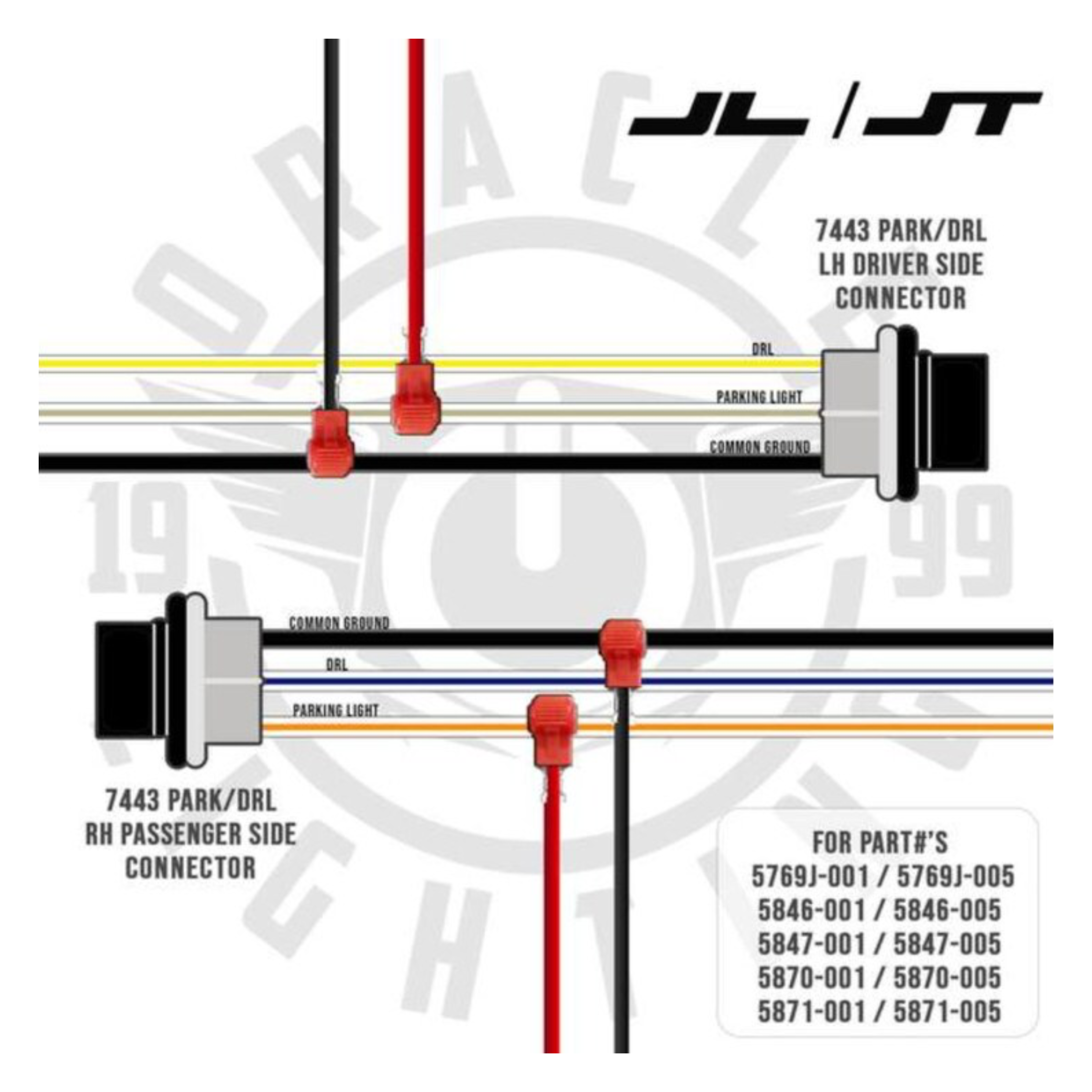 JEEP JL GRILL LIGHT KIT WHITE