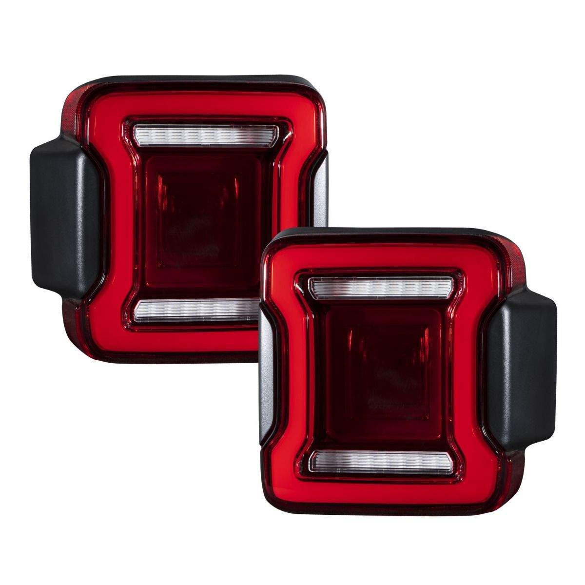 2018-2025 Jeep Wrangler LED Tail Lights Red (pair)