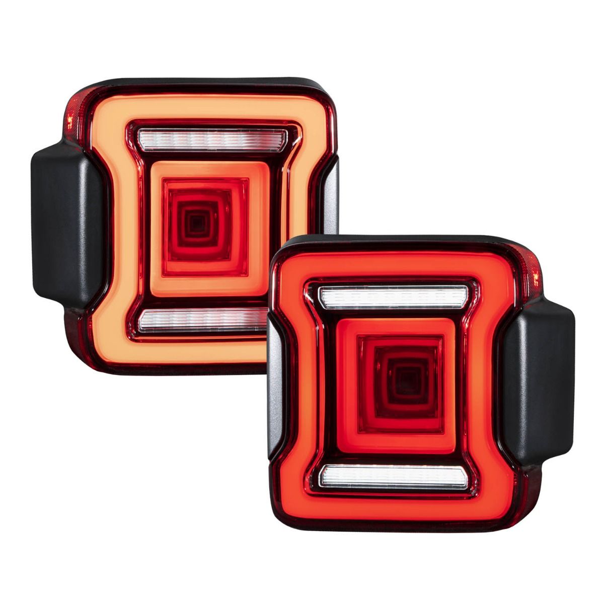 2018-2025 Jeep Wrangler LED Tail Lights Red (pair)