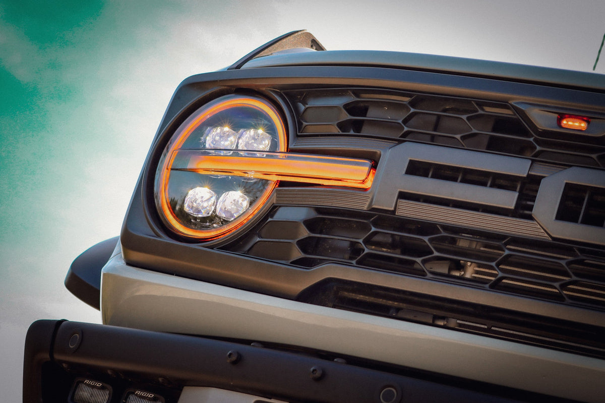 AlphaRex (NOVA-Series) (21+) Ford Bronco Projector Headlights - Alpha-Black - 0