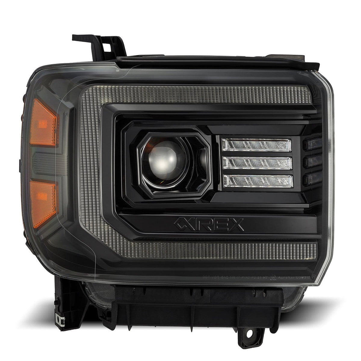 14-18 GMC Sierra PRO-Series Halogen Projector Headlights Alpha-Black - 0